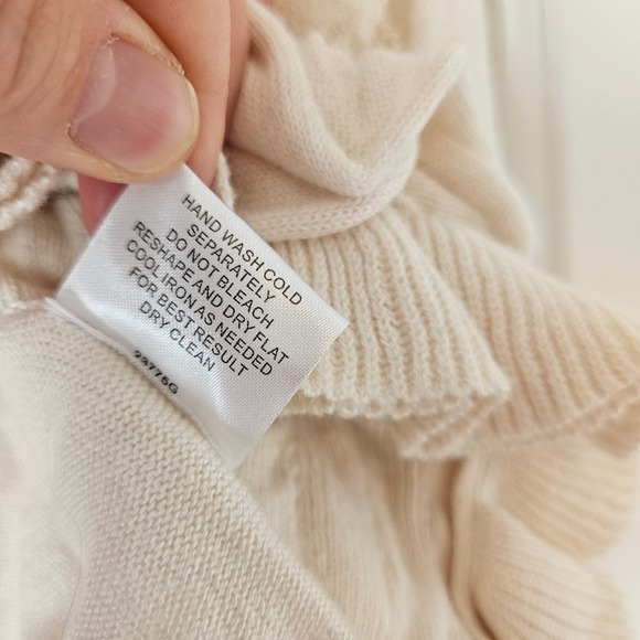 New Romeo Juliet Couture Ivory Ruffle Lace Trim Cardigan Sweater Size M Artsy - Picture 6 of 13